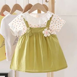 0-4Y Elegant Baby Dress Lace Doll Coller Mooie feest Peuter Kostuum Flower Princess Outfit Meisje Kinderen Kleding A1177