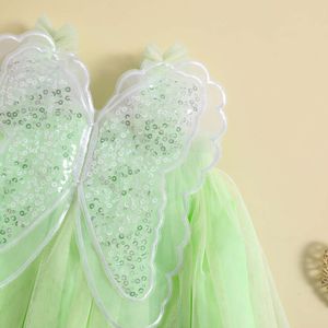 0-4Y Toddler Kids Girls Princess Dress Pargin Butterfly Mesh Tule Mouwloze Lace Tutu Sundress