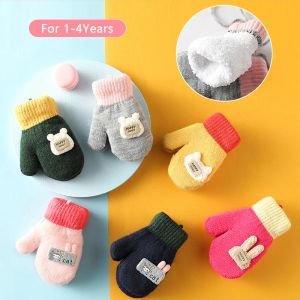 0-4 ans gants de bébé hiver épaissis massifs plus en velours gants licou pour enfants