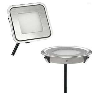 0.5-0.6W lumières enterrées lampe d'éclairage extérieur LED blanc chaud froid couleur variable 9mm Ultra mince forme ronde et carrée