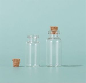 0.5 1 2 3 5ML Lege Mini Flesjes Helder Glazen Flessen Potten met Kurken Stopper Kleine Kurk Glazen Fles DIY Decoratie voor Zand Kunst Ambachten Project Feestartikelen JL0098