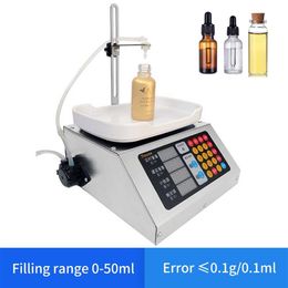 Petite Machine de remplissage automatique de liquide CNC, 0-50ml, 110V-220v, pour boissons, lait, parfum, sous-chargement, pesée, 278j