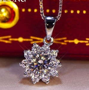 0.52CT Solid 925 Sterling Zilveren Wedding Anniversary Snow Sona Diamond Hanger Ketting Engagement Party Band Fijne Sieraden Dames Gift