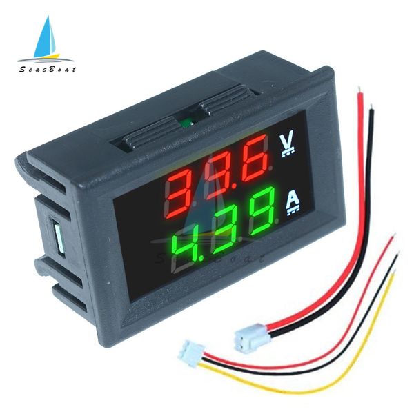 0.56 ''0-100 V 10A 50A 100A LED voltmètre numérique ampèremètre voiture moto tension compteur de courant Volt détecteur testeur panneau de moniteur