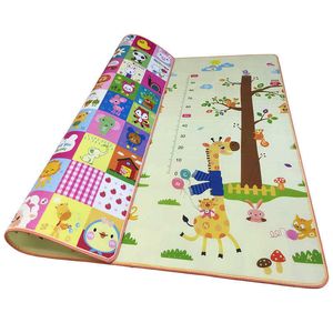 Estera de juego para gatear de bebé de doble cara de 0,5 cm de grosor, almohadilla para escalar de 2*1,8 metros, alfombras de espuma, juego de rompecabezas para niños, estera de desarrollo 210724