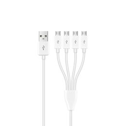 Cable de carga divisor Micro USB a USB de 0,5 M y 4 puertos para tableta con teléfono inteligente