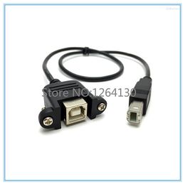 0.5M USB B mâle à femelle M/F câble d'extension vis serrure panneau montage pour imprimante