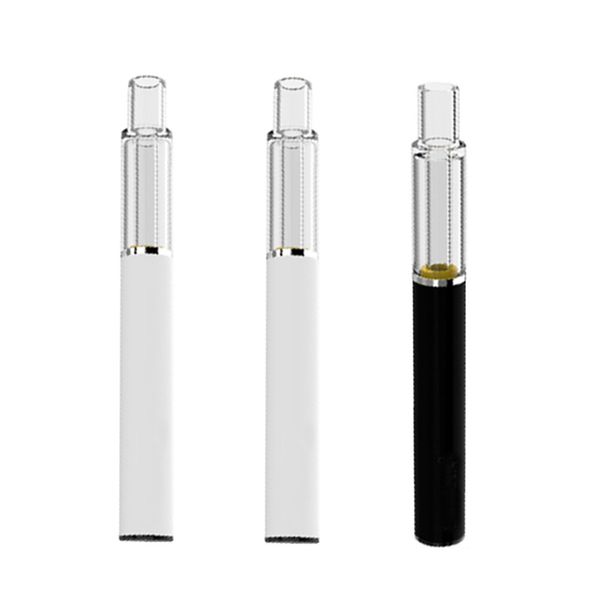 0,5 ml 0,8 ml 1,0 ml Kit de stylo de vape jetable en verre complet 240mAh Batterie rechargeable 510 Filet