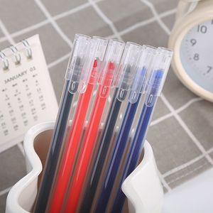 0.5mm noir rouge bleu haute capacité gel de gel de gel stylo aiguille signature crayon schémas scolaire papeterie outils 0288