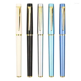 0,5 mm luxe balpen met gouden rand elegante handtekening voor collega tieners Executive Office Gift zakenlieden W3JD