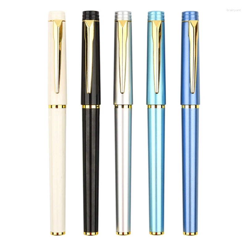 0.5mm Luxury Ballpoint Pen With Golden Trim Elegant Signature For Colleague Teens Executive Office Gift Business Men W3JD