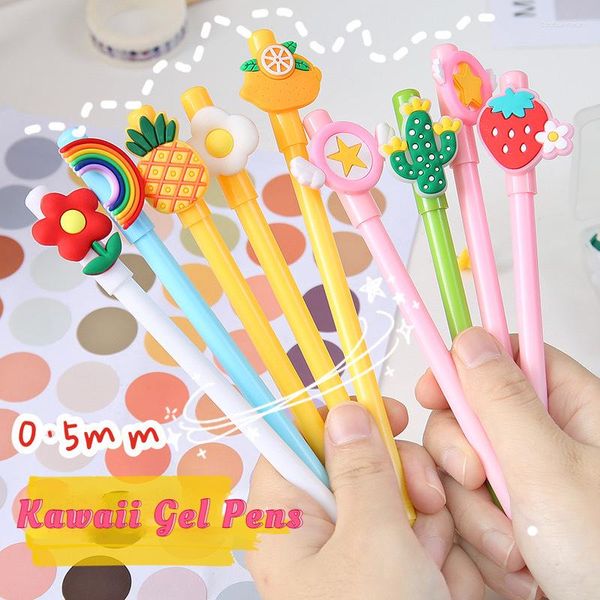 Stylo de signature neutre 0.5mm, stylos à Gel mignons Kawaii, papeterie pour étudiants, fournitures scolaires et de bureau pour enfants, pour écrire un journal intime