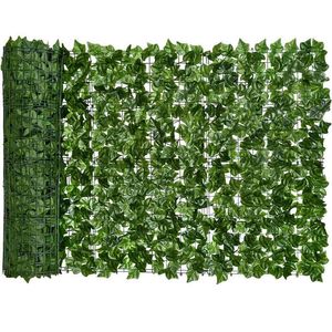 0.5x3m Artificielle Ivy Écran De Clôture De La Vie Privée Haies Artificielles Clôture Et Faux Ivy Décoration De Feuille De Vigne pour Décor Extérieur Jardin 210925