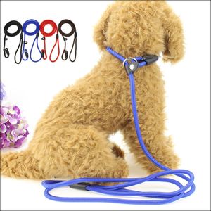 0.6*130 cm Hond Nylon Touw Training Leash Slip Lead Strap Verstelbare Tractie Kraag Hond Touw Benodigdheden accessoires Q667