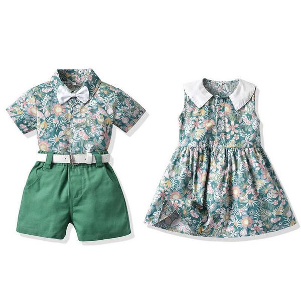 Conjunto de ropa de verano para niño de 0 a 6 años, camiseta activa de dibujos animados a la moda informal + vestido de pantalón, niño, bebé, niño pequeño 210615