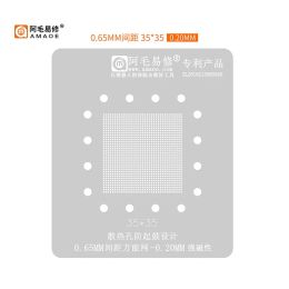 0,65 mm 0,8 mm amaoe universel chauffant direct TV CPU CPU BGA REBALLING SORCHING SOUCHING LCD Box Android Chip 25x25 28x28 38x38 32x32