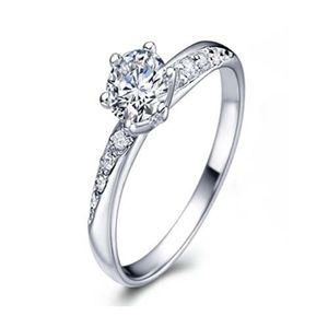 0.6Ct Rotation Designer Diamant Fiançailles pour Femmes Platine 950 Bijoux
