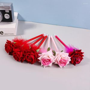 0.7/0.5mm Rose Flower Ballpoint Pens Simulation Mother Day Gift Pen School Office Stationary Writing Supplies Gifts