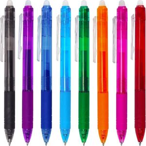 0.7mm magique effaçable stylo presse Gel ensemble 8 couleurs recharge tige encre papeterie stylos rétractables poignée lavable