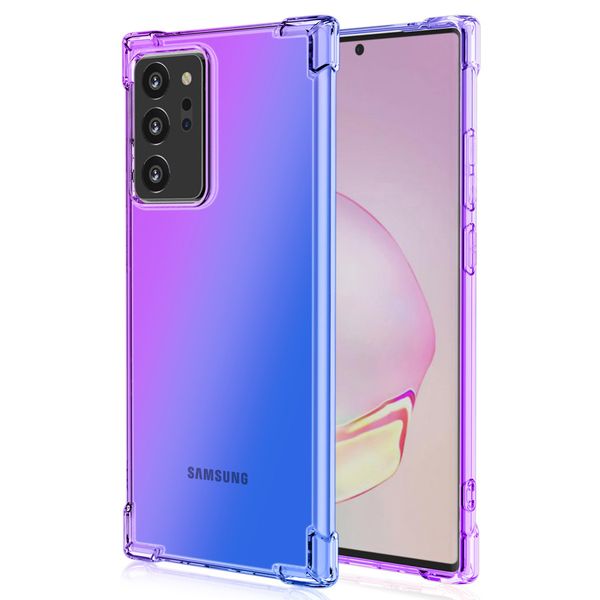 Coque de téléphone pour Samsung Galaxy S24 Ultra S23 Plus A05 A15 A25 A35 A55 A04 A14 A24 A34 A54, coussin d'air dégradé transparent, protection souple en Silicone TPU