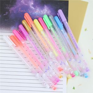 0.8mm Kawaii couleur bonbon princesse Style multicolore Gel encre stylo Escolar papeterie Papelaria école fournitures de bureau