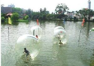 Burbuja de agua inflable de Material de PVC de 0,8mm de espesor, pelota inflable grande para caminar sobre el agua, juguete inflable para piscina, pelota de baile inflable