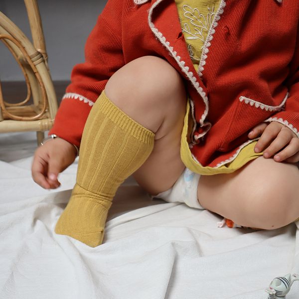 0-8Y Baby Socks Socks niños recién nacidos español lindo calcetín para niñas para niñas de color dulce rodilla de calcetines largos calcetines calientes calientes