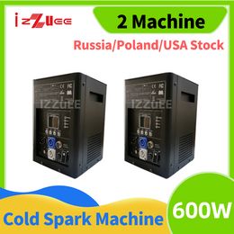 0 DUTY 2PCS TI POUDRE Cold Spark Machine 600W AVEC VOL MACHINE DMX DMX MACHINE SPARKULLE MACHINE DJ FEUILLE DE COLD CHARD