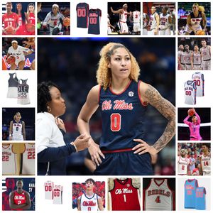 0 Shakira Austin Jerseys 2022 NCAA Custom Ole Miss Rebels Baloncesto Jersey 24 Madison Scott 25 Tiya Douglas 32 Caitlin McGee 40 Andeija Puckett Jerseys Mujeres Stitche