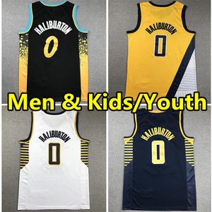 # 0 Tyrese Haliburton Men Youth Kids Basketball Jerseys Pacer 23 24 Indianas New City Jersey Wear Vest