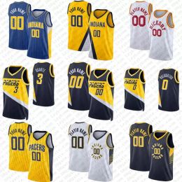 0 Tyrese Haliburton S 3 Chris Duarte Pacer Custom Basketball Jerseys Bennedict Mathurin 24 Buddy Hield