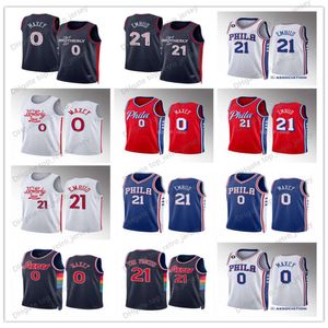 0 Tyrese Maxey Jersey Custom 2023-24 Jerseys de basket imprimés 21 Joel Tobias Embiid Harris Jaden Springer Marcus Morris Sr. Nicolas Battum Robert Covington