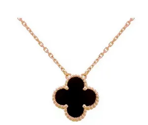 Elegant 4-Leaf Clover Locket Necklace for Women, 18K Gold Plated Choker Chain, Designer Jewelry Gift