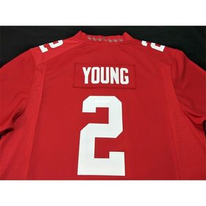 001 Ohio State Buckeyes Chase Young # 2 véritable broderie College Football Jersey Taille S-4XL ou personnalisé n'importe quel nom ou numéro de maillot