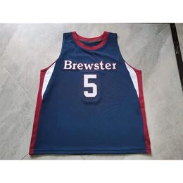 001Rare basketbal jersey mannen jeugd vrouwen vintage Brewster Academy Terrent Clarke High School Phenoms Maat S-5XL Custom Elke naam of nummer