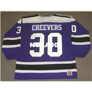 001S # 30 Gerry Cheever Cleveland Crusaders 1974 WHA Weg Hockey Jersey of Custom Any Name of Number Retro Jersey
