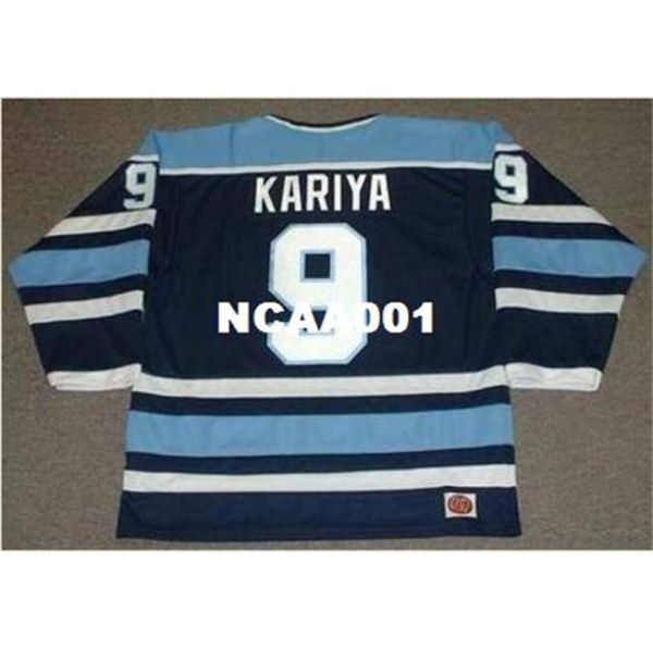 001s 9 PAUL KARIYA Maine Black Bears 1993 CCM Vintage Home Hockey Jersey ou personnalisé n'importe quel nom ou numéro rétro Jersey3833242