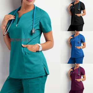 002 Healthca Protective Appal Workwear Women Health Femme Beauty Salon Kleding Tops Shirt Nurse Nurse Nursing Uniform Jacketstop