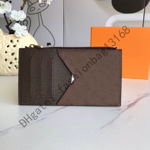 003 Tarjeteros informales clásicos de alta calidad para hombre, cartera ultradelgada de cuero de vaca, bolso de paquete para hombre y mujer ffewe241q