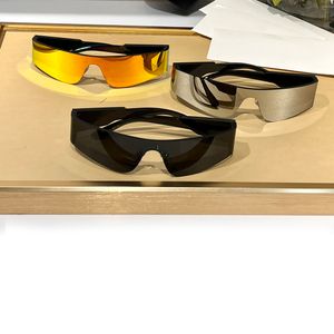 0041 Shield Wrap Silver Mirror Lunettes de soleil pour hommes Femmes Shield Lunettes Summer Sunnies gafas de sol Sonnenbrille UV400 Eye Wear with Box