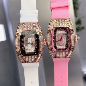 007-1 Montre DE Luxe herenhorloges 45X31mm handmatig Mechanisch uurwerk Rubberen band bon diamanten horloge polshorloge Horloges ontwerper Relojes 02
