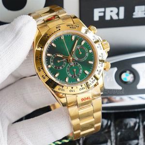 007 montre pour homme montres aaaaa u1factory mouvement suisse montre-bracelet homme jour date datejust 40mm datona panda cadran vert cadran arabe 288S