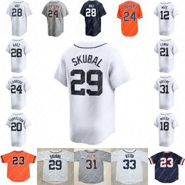 Spencer Torkelson Baseball Jersey Riley Greene Colt Keith Javier Baez Miguel Cabrera Mark Canha Tarik Skubal Kerry Carpenter Casey Mize Jack Flaherty Kirk Gibson