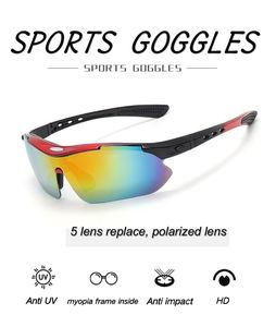 0089 lunettes Lunettes de soleil en gros pour hommes Femmes Lunettes d'équitation Lunettes de pêche Lunettes de soleil sport Cyclisme 5 lentilles Ensemble complet lentille polarisée