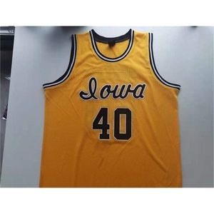 0098rare Basketball Jersey Hommes Jeunes Femmes Vintage # 40 Chris Street Iowa Hawkeyes COLLEGE Taille S-5XL personnalisé n'importe quel nom ou numéro