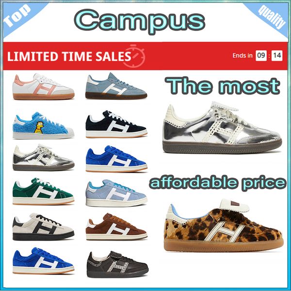 00s Campus 00 Cuir Daim Plate-forme Designer Casual Chaussures Basse Vintage Qualité OG Original Crème Blanc Noir Rouge Beige Rose Vert Gomme Baskets De Sport taille36-45