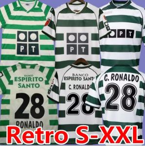 01 02 03 04 Lisboa Retro Soccer Jerseys Ronaldo Marius Niculae Joao Pinto 2001 2002 2003 2004 Lisbonne C.ronaldo Vintage Football Shirts Tops Sporting CP