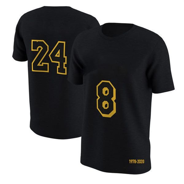 01 Les fans de basket-ball commémorent les tee-shirts KoNo 8be BNo 24ryant en coton de haute qualité, premières chemises design personnalisables et w258U