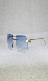 01 Vintage lunettes de soleil carrées sans monture hommes Oculos nouvelle forme de lentille ombre monture en métal lunettes claires pour la lecture Gafas femmes en plein air 1132639911