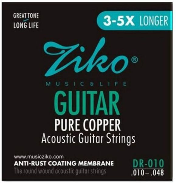 010-048 ZIKO DR-010 Cordes de guitare acoustique instruments de musique Accessoires pièces de guitare en gros